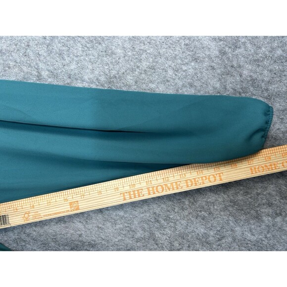 Torrid Top Women’s 3X Green Long Sleeve Twist Front Blouse - Picture 7 of 9